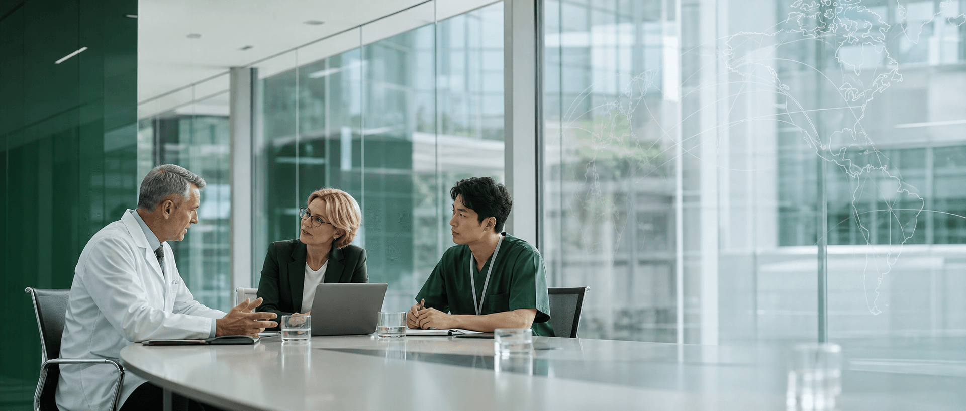 Medical leaders in discussion